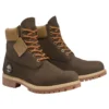 Premium 6 Inch Waterproof “Dark Brown Nubuck Olive”