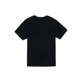 Printing Casual Round Neck Short Sleeve Couple Style Black