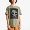 Printing Casual Round Neck Short Sleeve Couple Style Green