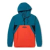 Pullover Windbreaker Jacket “Blue Orange”