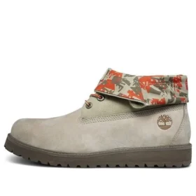 Richmont Ridge Roll Top Wide-Fit Boots “Beige Green Red Camouflage”