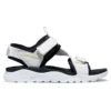 Ripcord Double-Strap Sandals “White Black”