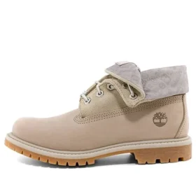 Roll Top Boots Basic “Beige with Light Grey”