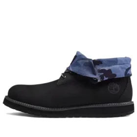 Roll Top Boots Basic “Black Blue Camouflage”