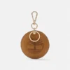 Round 2-Sided Leather Key Ring
