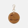 Round 2-Sided Leather Key Ring