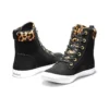 SKyla Bay 6 Inch Boot “Black Nubuck wtih Cheetah Collar”
