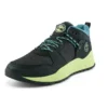 Solar Wave Mixed-Media Sneakers “Black Nubuck with Lime”