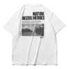 SS20 Earth Pattern Printing Short Sleeve Couple Style White