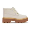 Stone Street Mid Lace Up Waterproof Boots “White Nubuck”