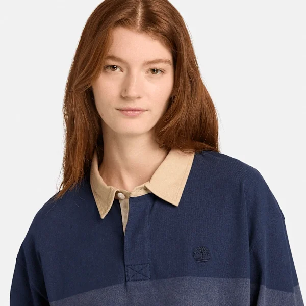 Striped Long-Sleeve Rugby Polo Shirt Striped Long-Sleeve Rugby Polo Shirt