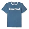 Timberland Casual Round Neck Printing Short Sleeve Blue