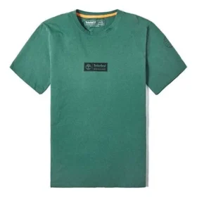 Timberland Casual Round Neck Printing Short Sleeve Dark Green