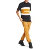 Timberland Contrast Color Stitching Color Block Short Sleeve Black