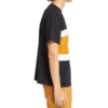 Timberland Contrast Color Stitching Color Block Short Sleeve Black