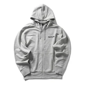 Timberland Logo Printing hooded Zipper Gray
