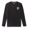 Timberland Logo Printing Round Neck Long Sleeves Black