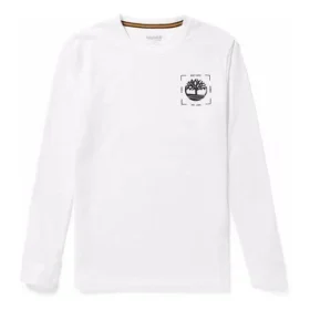 Timberland Logo Printing Round Neck Long Sleeves White