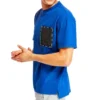 Timberland SS20 Hollow Out Zipper Pocket Printing Short Sleeve Blue