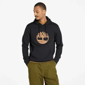 Timberland Tree Logo Hoodie – Black/Wheat