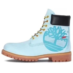 Timberland x Supreme 6 Inch Waterproof Boots “Blue with Logo”