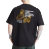 Timberland Yellow Pattern Cargo Round Neck Short Sleeve Black