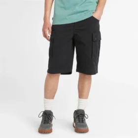 Twill Cargo Shorts “Black”