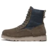 Vibram Waterproof Leather and Fabric Boots “Olive Green Suede”