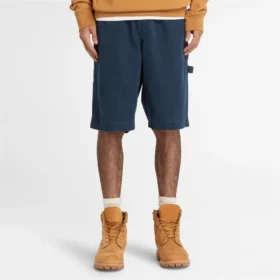 Washed Heavy Twill Carpenter Shorts “Navy”