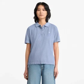 Women’s Garment Dyed Short-Sleeve Pique Polo