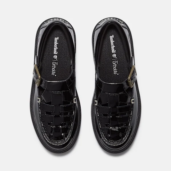 Women’s Patent Leather Stone Street Platform Buckle Shoe Women’s Patent Leather Stone Street Platform Buckle Shoe